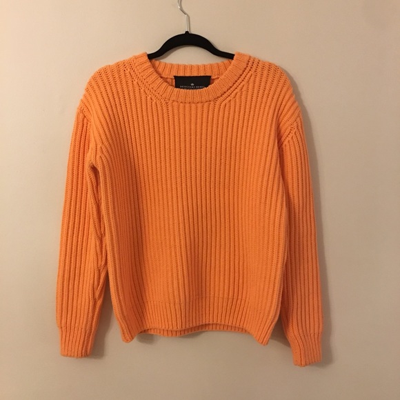 Designers Remix Sweaters - Designers Remix | Orange Chunky Knit Sweater